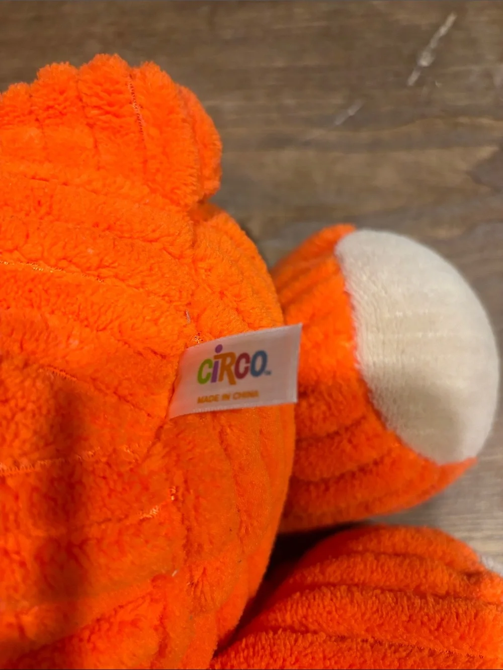 Circo Orange and Cream Plush Corduroy Bear